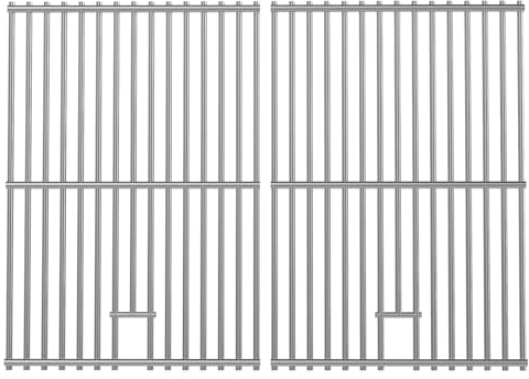 jkxoo 2 x Edelstahl-Grillroste für Charbroil, 38,1 x 65,5 cm