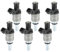 INFINAUTO Fuel Injector, Engine Fuel Injection Nozzle No.13641427240 for BMW E60 520i 2007-2010 for BMW 525i 2003-2005 Black, 6 Pcs