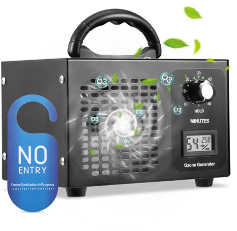 Neulriscn Ozone Generator, 60,000mg/h Ozone Machine for Home, Car, Pet Room, Smoke, High Capacity O3 Air Purifier Deodorizer, Industrial Household Air Ionizers Odor Removal for Areas of 2000 Sq. Feet