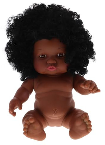 KICHOUSE Puppenspielzeug Badewannenspielzeug Für Babys Badespielzeug Für Babypuppen Strandschwimmpuppe Lebensechte Babypuppe Badezeit-babypuppe Amerikanische Puppe Babybadewanne Brown Vinyl