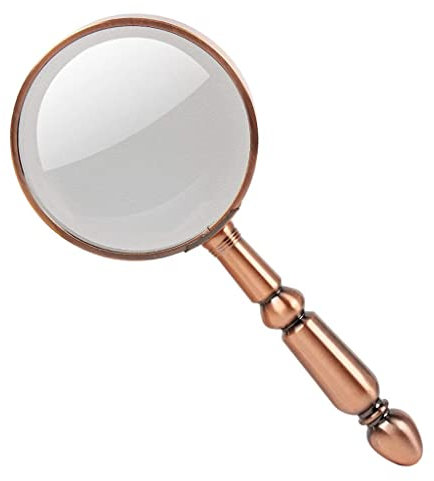 IUokLU Handlupe Vergrößerungsglas Lese-/Reparaturlupe 20-Fach abnehmbare Retro-Windlupe mit Metallkonstruktion und optischer Optik handgehaltene Leselupe aus Metall für alte Männer/Bruder-Dekoration