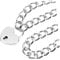 ANDRESLAD Lock Heart Necklace Necklace for Women Heart Lock Silver Padlock Choker