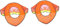 2st Helm Sonnenblende Mütze Sonnenhut Für Herren Schutzhelm Mit Ohr Im Freien Windschutzscheibe Visier Hardhats Uv-Hut Mit Hals Wiederaufladbar Ärmel Lampe Chemische Faser Orange PartyKindom