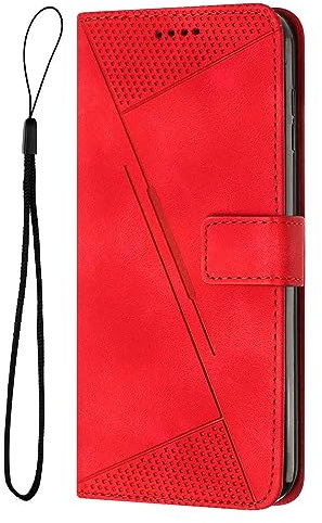Case for Apple iPhone 6/7/8, Synthetic Leather Shockproof Rugged Foldable Premium Wallet Card Slots Soft Flip Wallet Case Cover for Apple iPhone 6/7/8, Red