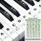 Piano Keyboard Stickers with Piano Chord Chart, for 88/61/54/49 Key Black Removable Piano Keyboard Note Stickers Labels for Kids Beginners Learning (Black)