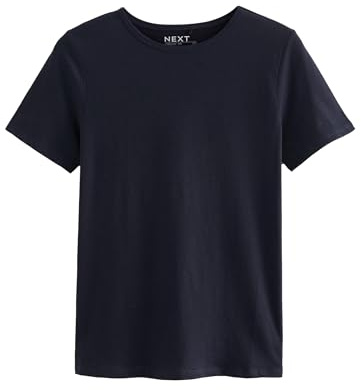 NEXT Damen Standard Everyday Kurzarm-T-Shirt mit Rundhalsausschnitt Marineblau 34