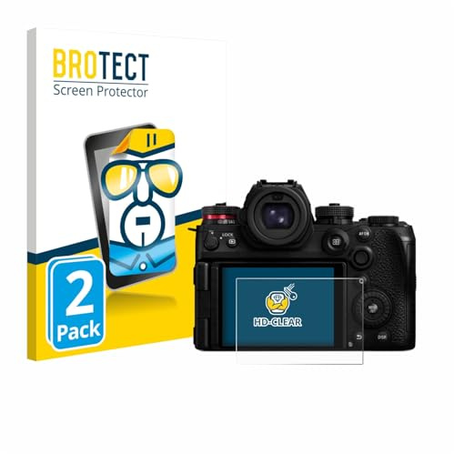 BROTECT Schutzfolie für Panasonic Lumix DC-S1II | 2 Stück Transparenter Displayschutz Made in Germany Klare Displayschutz-Folie Clear Einfache Montage Case-Friendly