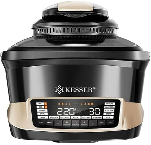 KESSER® Multikocher mit Heißluftfritteuse 8L & 16 Programme Küchengerät - Grillen, Backen, Schmoren, Dampfgaren Vorheiz- & Warmhaltefunktion Schnellkochkopf Reiskocher Slow Cooker, Joghurtbereiter