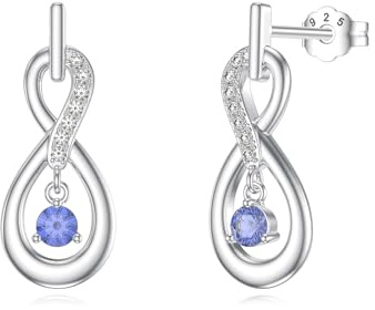 CHENGHONG Damen Ohrringe Silber 925 Ohrstecker Unendlichkeitszeichen Infinity Ohrringe Schmuck für Mutter Tochter Frauen