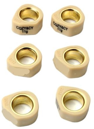 Lot de 6 galets de variateur for scooter (20 x 12 mm, 9 g, 11 g, 13 g, 16 g), compatibles avec les moteurs 4 temps Cygnus R125, GTR125, BWS125, Vino125, XCity125, XMax125, Zuma125(20x12mm 11g)