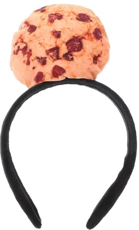 DRESSOOS Cartoon Plüsch Keks Haarreif Weiches Cookie Party Accessoire Lustiger Stirnband für Karneval und Cosplay Bequemes Vielseitiges Kopfband für Damen und Mädchen