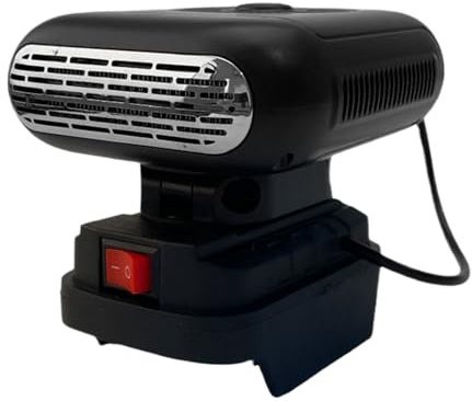 Windshield Defroster - 90° Rotating Portable Car Heater with Battery Power | Compact Heaters Fan for Vehicles, SUVs, Trucks or Indoor Use in Dorms, Workplace, Camping and During Cold Winter