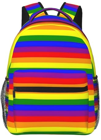 Kleinkind Rucksack Personalisierte Schulrucksack LGBT-Pride, Regenbogen Unisex Kindertasche für Jungen Mädchen Vorschule 29X40cm
