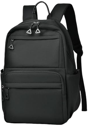 YIRONER Schulrucksack Universal Casual Trendy Student Rucksack Große Kapazität Schultasche Reisetasche Unisex Laptop Rucksack-schwarz