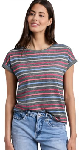 Damen Dropped Shoulder Shirt mit Streifen