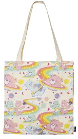 CERDÁ Bolsa Shopping Care Bears - Praktische Tragetasche für den Alltag - Lemon
