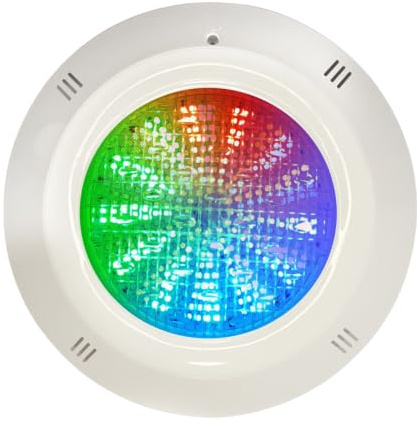Warmpool Foco LED Piscina Superficie Extraplano 35W RGB Blanco Frío 6000K IP68 ABS 29cm 12V 2 Hilos Cruceta