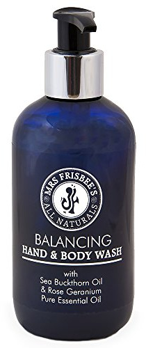 Balancing Rose Geranium Hand & Body Wash (250ml) | Aloe Vera, Sea Buckthorn, Soap Bark Extract, Rose Geranium Pure Essential Oil, Free From Sulphates
