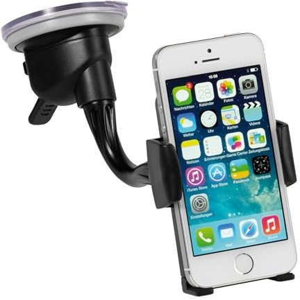 Vivanco Universal Kfz-Halterung mit Saugnapf für Smartphone (360 Grad Rotation, Breite: 85mm) schwarz