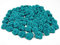 Rosen 15 mm x 20 Stück Satinrosen Aufnäher Deko Blumen Röschen zum Basteln Haarschmuck kleine Rosenköpfe Farbe: türkis 343