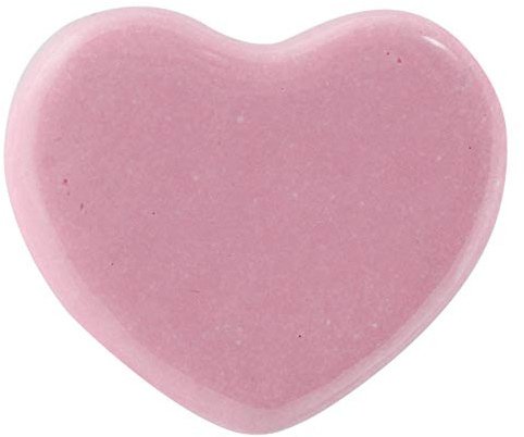 Nicola Spring Ceramic Cupboard Drawer Knobs - Heart Design - Pink - Pack of 24