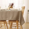 Deconovo Tischdecke Wasserabweisend Tischdecke Lotuseffekt Tischtuch Leinenoptik 140x200 cm Taupe