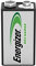Energía de la Recarga del energizador más baterías Recargables 9V, 1 Paquete