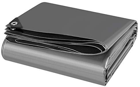 Laneetal Lona Impermeable Exterior 2x3m, Toldo Reforzado PE 180 g/m² Protección contra UV, con Ojales de Acero Inoxidable para Leña, Muebles, Jardín, Piscinia, Vehículos, Gris