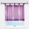 ESLIR Raffrollo mit Schlaufen Gardinen Küche Raffgardinen Modern Schlaufengardinen Vorhänge Transparent Voile Violett BxH 120x140cm 1 Stück