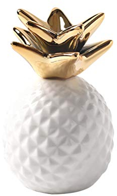 Egosy Ananas-Münze Piggy Bank Dekorative Keramik Ananas Shaped Geld-Dosen Nette Spardosen für Ananas Thema Party Decor Dekoratives Ananasornament