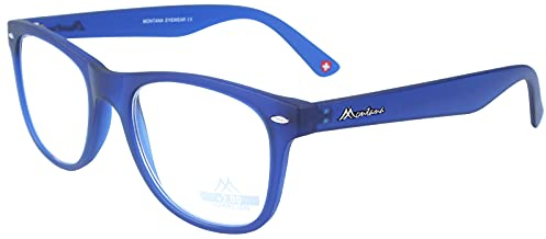 Lesebrille MR67 aus Kunststoff von MONTANA in Blau + 2,50 dpt