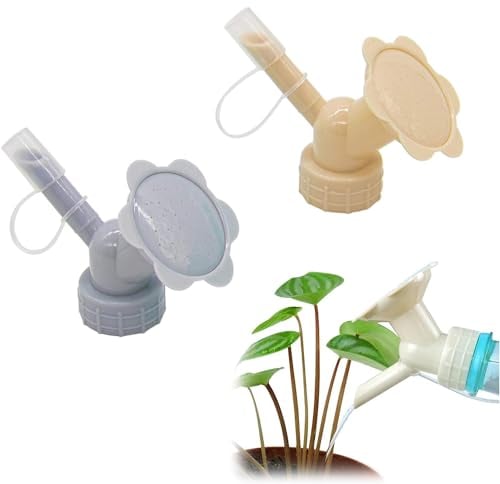AKOAK 2 Pcs Bottle Cap Sprinkler, Plastic Double End Flower Watering Nozzle Head, Home Garden Sprinkler Accessories, for Indoor Seedlings, Plants, Flowers