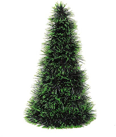 carol -1 Mini Weihnachtsbaum Schnee Frost Bäume Tannenbaum Klein Geschmückter Künstlicher Christbaum Ornamente als Tischdeko, Weihnachtsdeko, Zuhause, Büro, Auto, 27 cm