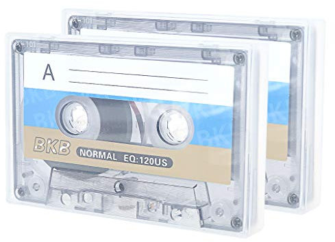 Buwei 2Pcs Cassette estándar Reproductor de Cinta en Blanco Cinta de Audio magnética vacía de 60 Minutos
