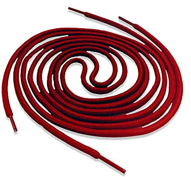 EUROXANTY Cordones Redondos | Para todo tipo de calzado | Cordones Fuertes | No se Desatan con Facilidad | Material Resistente y Duradero | 90 cm Rojo