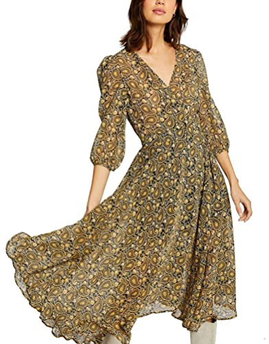 Morgan Robe midi évasée imprimé cachemire Multicolore 34