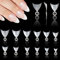 VETPW 600 Stücke Französisch Kurz Falsche Nagelspitzen, Acryl Gefälschte Nagelspitzen Künstliche Nägel Kunst Tipps für DIY Salon Haus Frauen Nageldesign, 12 Größen (Natürliche)