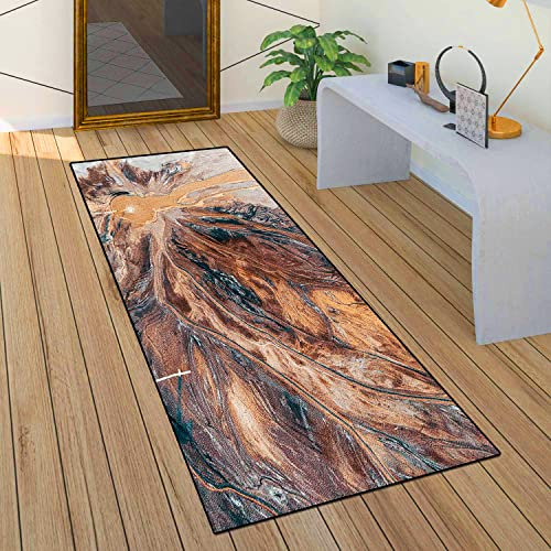ACUY Alfombras De Pasillo Baratas 40x80cm Alfombra Rectangular Pelo Corto Diseño Geométrico para Pasillo Cocina Sala de Estar Dormitorio