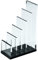 DELMON VARONE - Premium Briefständer 5-teilig aus Acryl transparent, glasklar - Dokumentenhalter zur Aufbewahrung von Post, Briefe & Dokumente - Briefablage Organizer für Schreibtisch & Büro