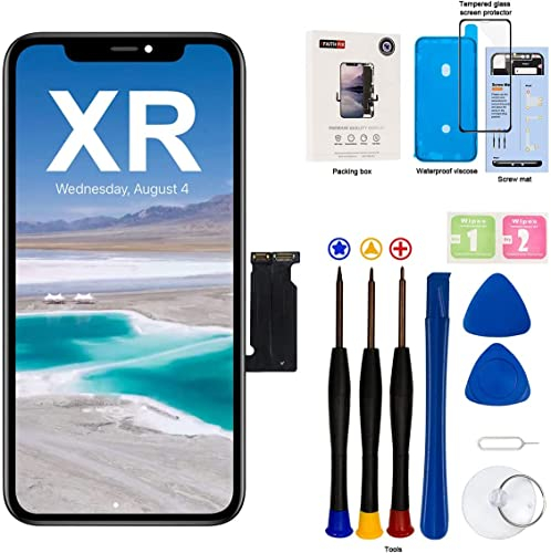 EFaith für iPhone XR Display 6,1 LCD Ersatz Bildschirm Volle HD 3D Touch Digitizer Montage Glas Touchscreen Ersatz, Kompatibel mit Modell A1984, A2105, A2106, A2107