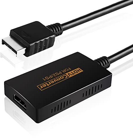 AreMe Convertitore da PS2 a HDMI, supporto adattatore di conversione 1080P e 720P compatibile con console PS2/PS1