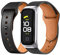 Lederarmband Armbänd Kompatibel mit Samsung Galaxy Fit 2 Für Damen Herren Echte Ersatzband mit Uhrenarmband Für Samsung Galaxy Fit 2 (Schwarz)