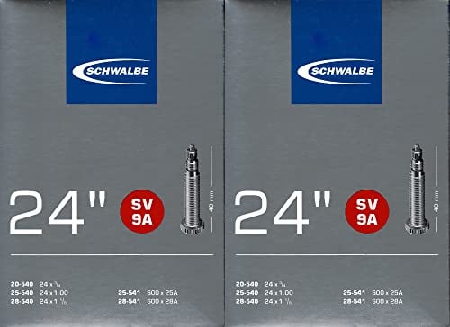 2X Schwalbe SV 9A 24 Zoll Rollstuhl Schlauch Sclaverand Ventil