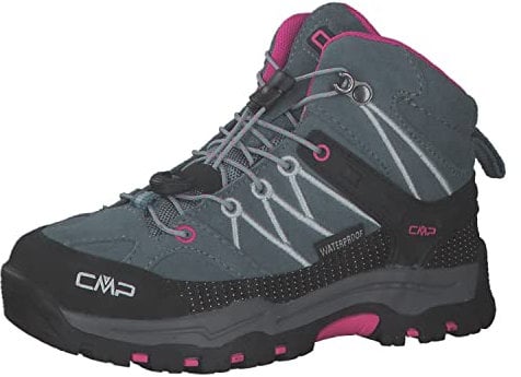 CMP Kids Rigel Mid Trekking Shoes WP Chaussures de randonnée, Vert-Violet Fluo (Mineral Green-Purple Fluo), 37 EU