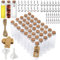 Amzeeniu 40pcs Mini Botellas de Cristal 22 X 80mm Frascos de Vidrio Tapon Corcho, 10ml Botes Pequeños