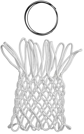 Goalrilla 180 Basketball Rim Replacement Net and Cable, White (B2610W)