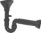 Cornat Rezyklat T359104R Odour Trap 1 1/2 Inch Diameter 50 mm with Funnel and Wall Mount Recycled Plastics Made in Germany Quality Drip Water Siphon, Gray