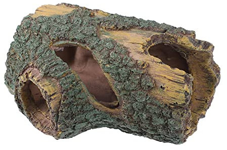 VOCOSTE Creux Arbre Tronc Ornement, Résine, Marron Vert 5.51x3.74x2.56