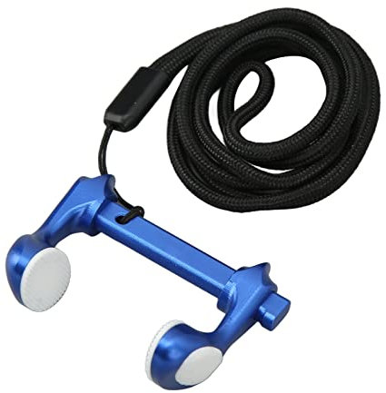 Pince-Nez de plongée, Bouchon de Nez de Natation en Alliage d'aluminium Portable, Conception Ovale, Fixation Ferme Confortable pour la mer(Bleu)