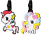 Lot de 2 Etiquette Bagage, Licorne Étiquette Valise Avion Étiquette Valise Avion Étiquette de Voyage Étiquettes Porte Adresse Porte Etiquette Bagage pour Valise, Bagages, Sacs à Dos, Voyages, Landau